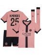 Paris Saint-Germain Nuno Mendes #25 Alternativní dres pro děti 2024-25 Krátký Rukáv (+ trenýrky)